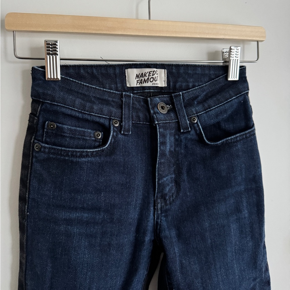 Naked & famous 2 tone low slim jeans